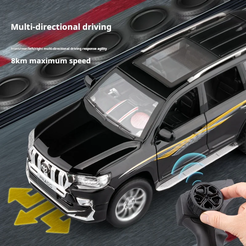 1:24 محاكاة سبيكة التحكم عن بعد سيارة تويوتا برادو سبيكة نموذج سيارة مع الصوت والضوء لعبة الأولاد هدية تحصيل الحلي