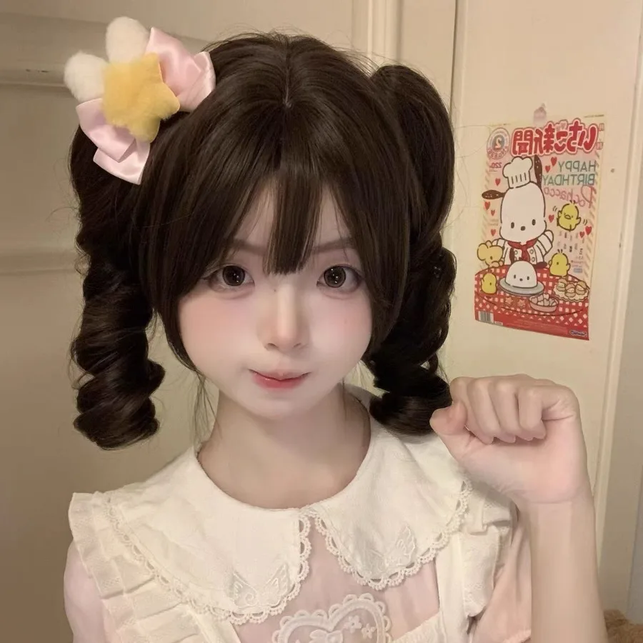 Cute little bunny hair clip Lolita headwear water bow fluffy ears hair clip star sweet hair clip