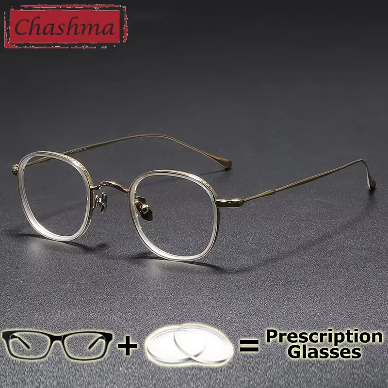 

Очки по рецепту из ацетата и титана Chashma, круглая винтажная оправа, очки для близорукости, роскошные модные оптические очки для женщин
