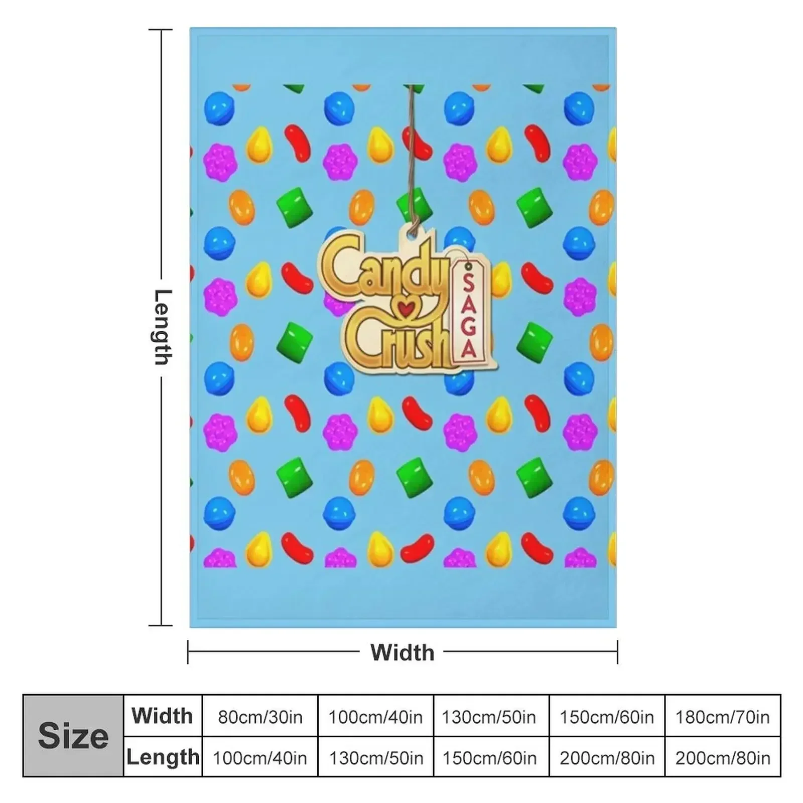 Delicious Candy Crush Throw Blanket Soft Cozy Blanket for Pet Kids Adults