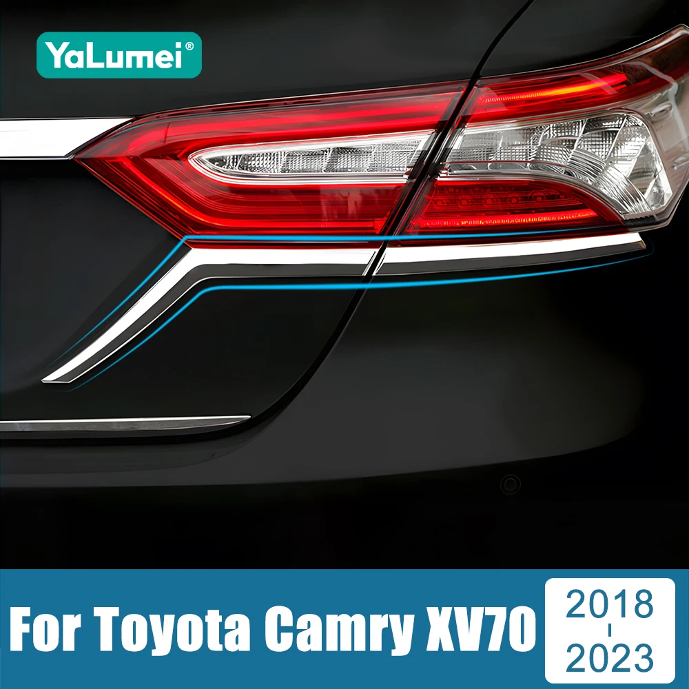 

For Toyota Camry 70 XV70 2018 2019 2020 2021 2022 2023 ABS Car Taillight Lamp Decoration Frame Cover Rear Light Trim Accessories