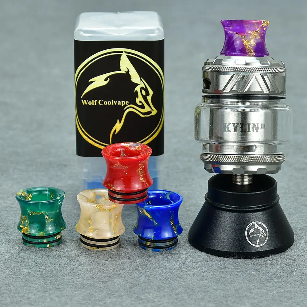 Wolf Coolvape 810 Tropfspitze, elektronische Zigarette, Zubehör, Harz, 810 mL, Tropfspitze für Kylin V3, RTA, Zeus x RTA