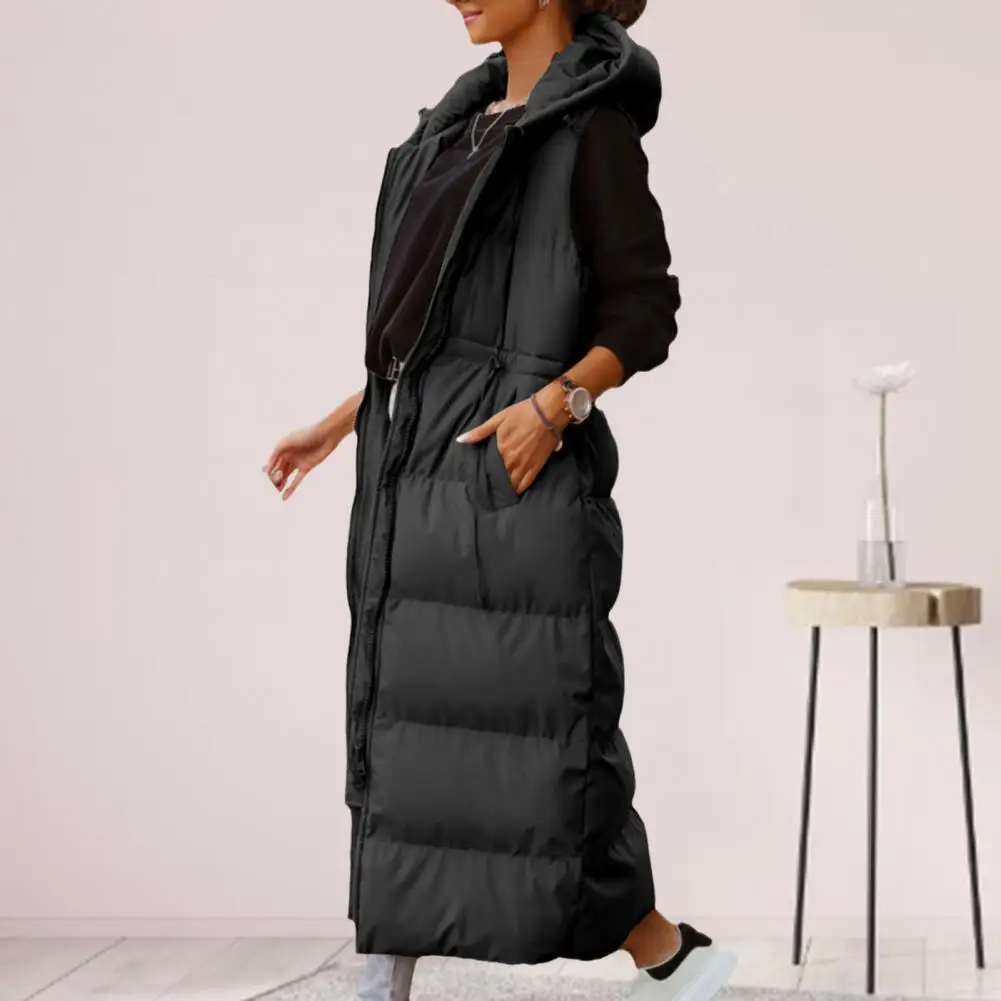 Fashion Down Jacket Long Comfy Puffer Vest Windproof Winter Female Down Jacket