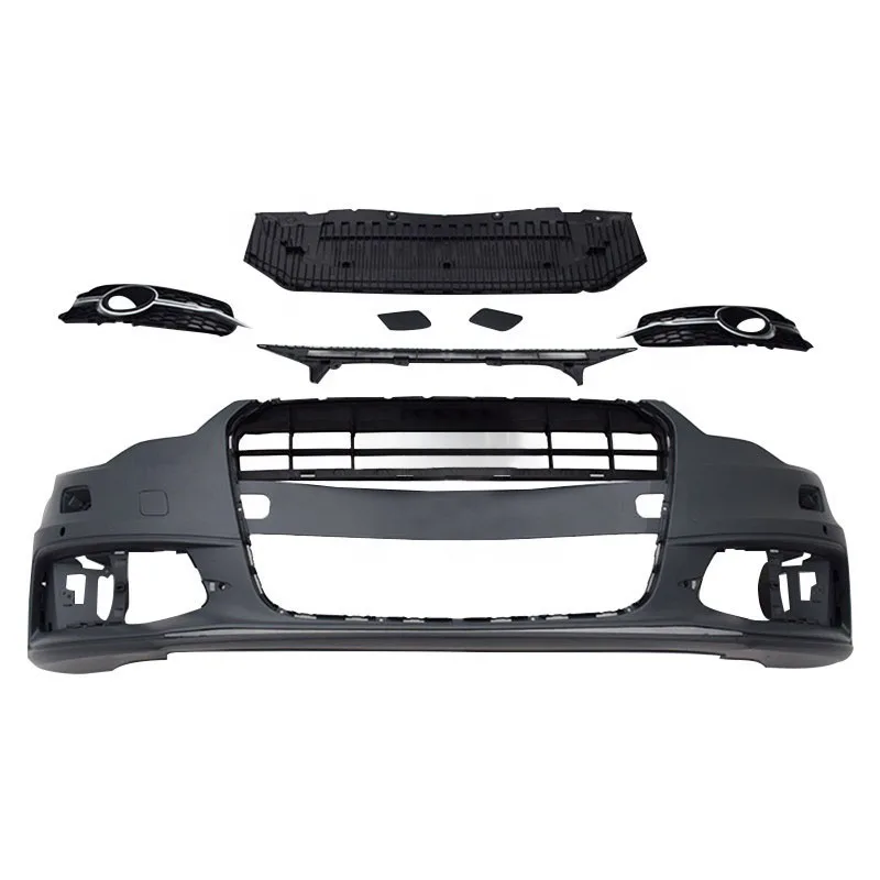 

2011-2014 for Audis A6 S6 C7 Facelift RS6 Style Bodykit Front Bumper with Grill Made of Plastic for 2011 2012 2013 2014 Car Body