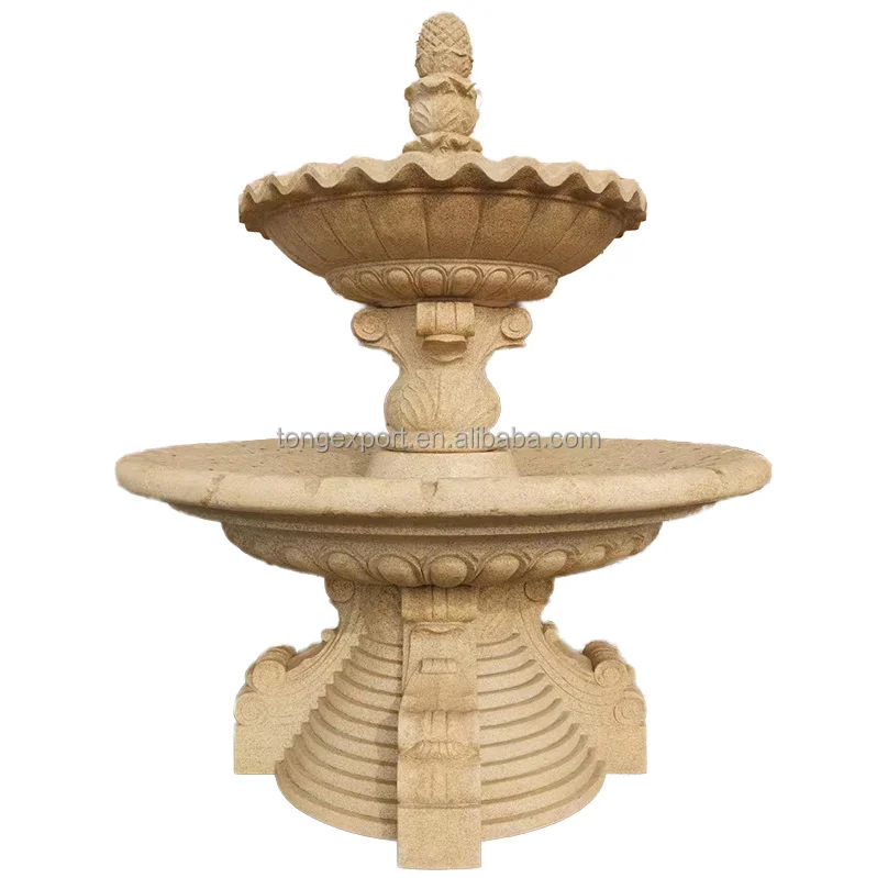

TONI Large Outdoor Garden Water Fountain Hand Carved White Grey Granite Pool Marble Premium Quality Marble Product for Hotels