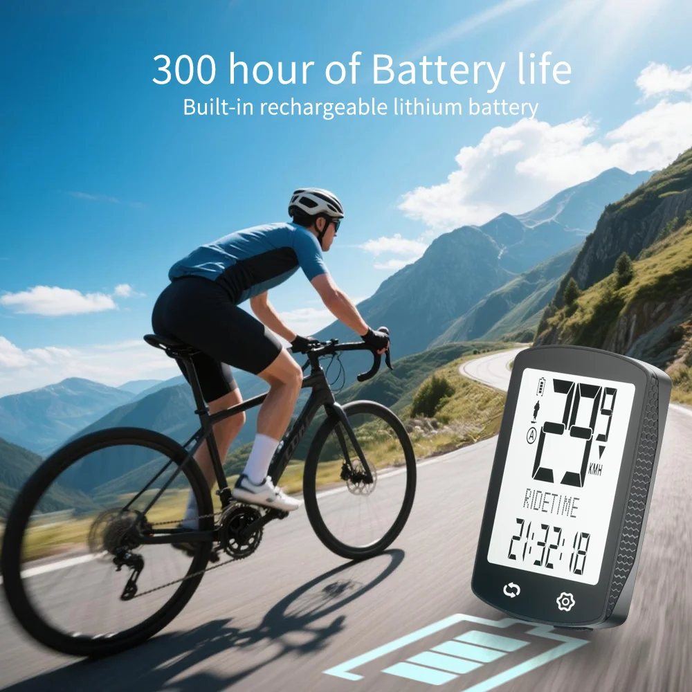 Bike Computer Waterproofing Bicycle Odometer LCD Screen Ultra-Long Standby Wireless Cycling Speedometer Bike Accessories