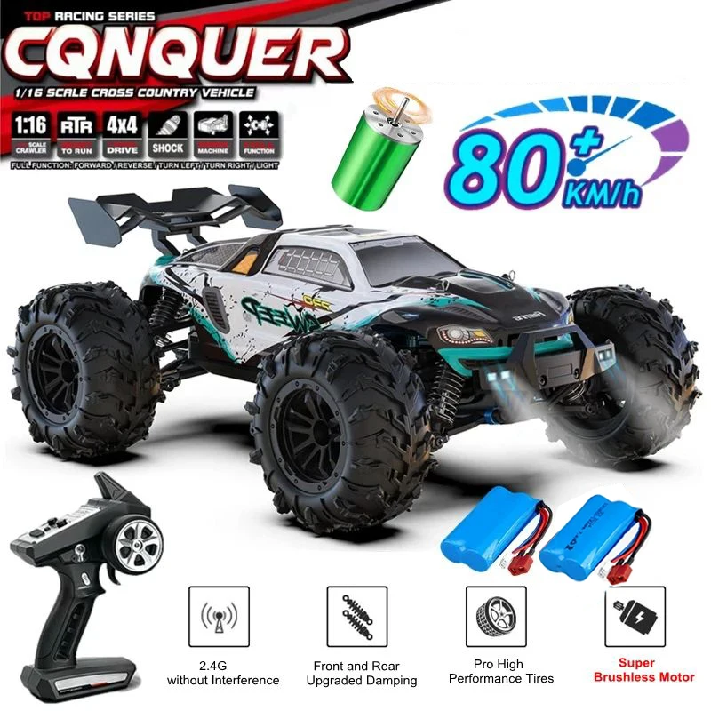 

50 or 80KM/H Remote Control Car Off Road 4x4 RC High Speed Brushless Truck Super 4WD Fast Drift Racing Toy Kids Adults