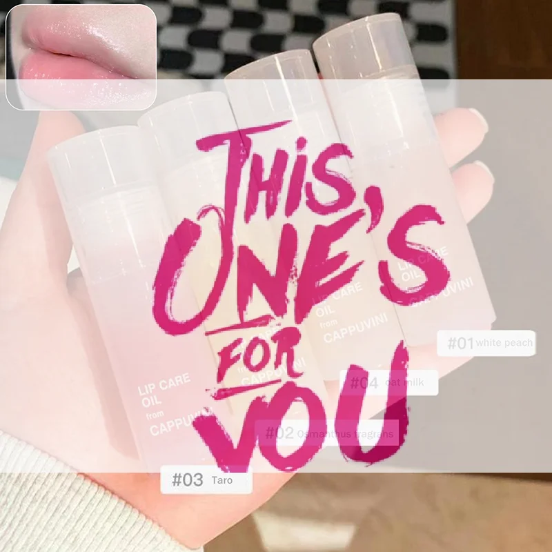 Cappuvini Olio per labbra trasparente Lucidalabbra in vetro Fragranza Non appiccicosa Idrata Tinta per labbra Lip Plumper Cura delle labbra Siero Primer Pennello