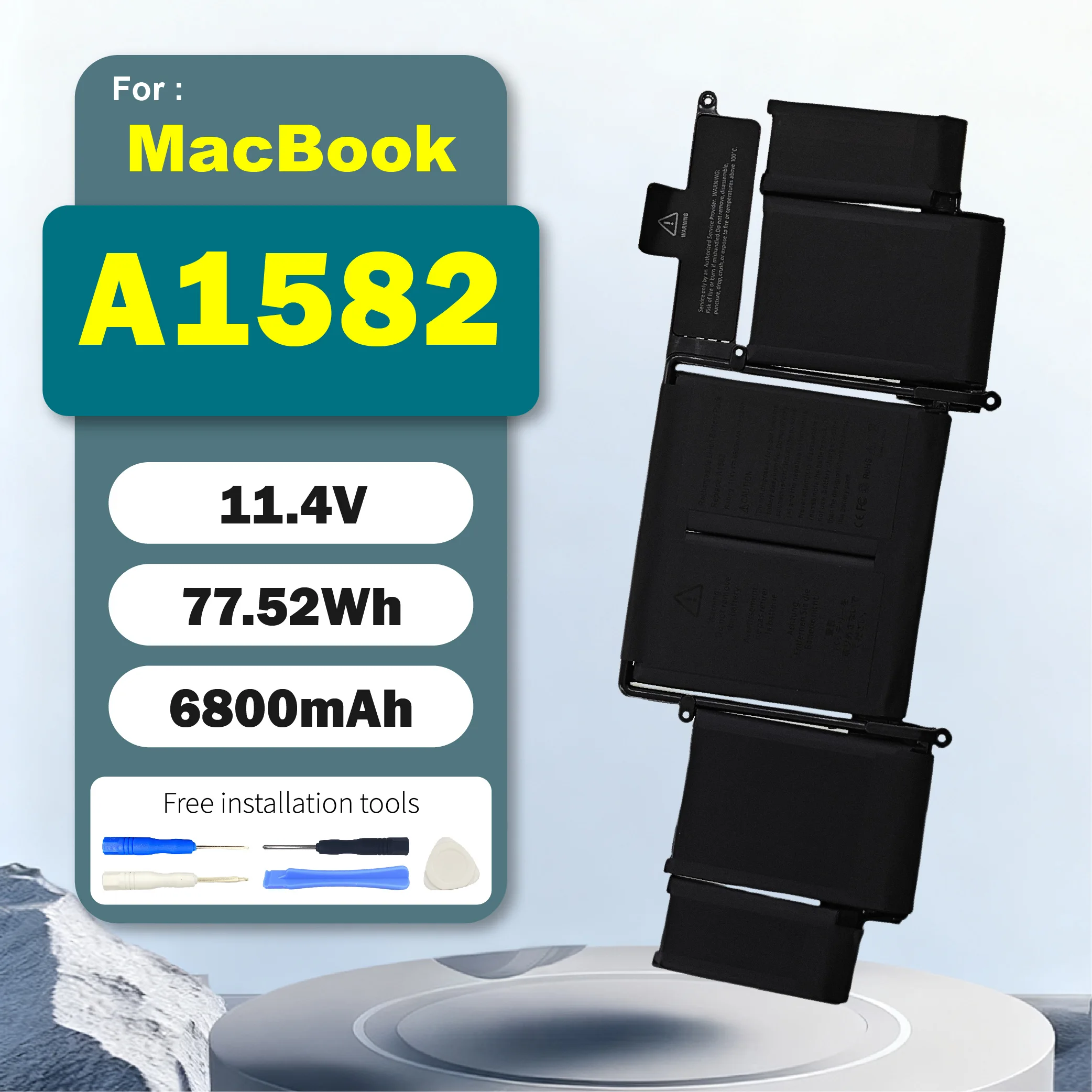 

A1582 11,4 В A1502 Аккумулятор для MacBook Pro 13-дюймовый Retina A1502 (средний, начало 2015 г., конец 2013) A1493 A1582