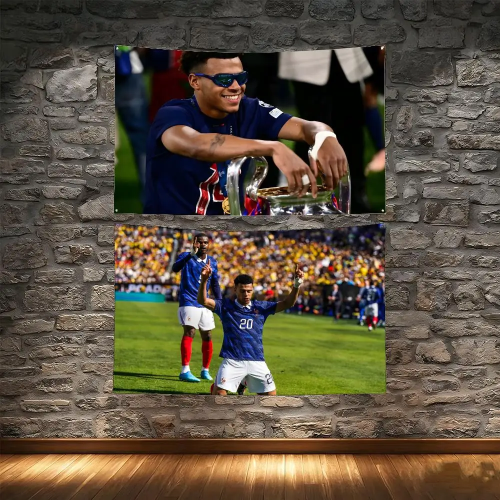 Football Star D-Desire Doue Flags Tapestry Creative Pattern Photo Living Room Wall Art Party Outdoor Decor