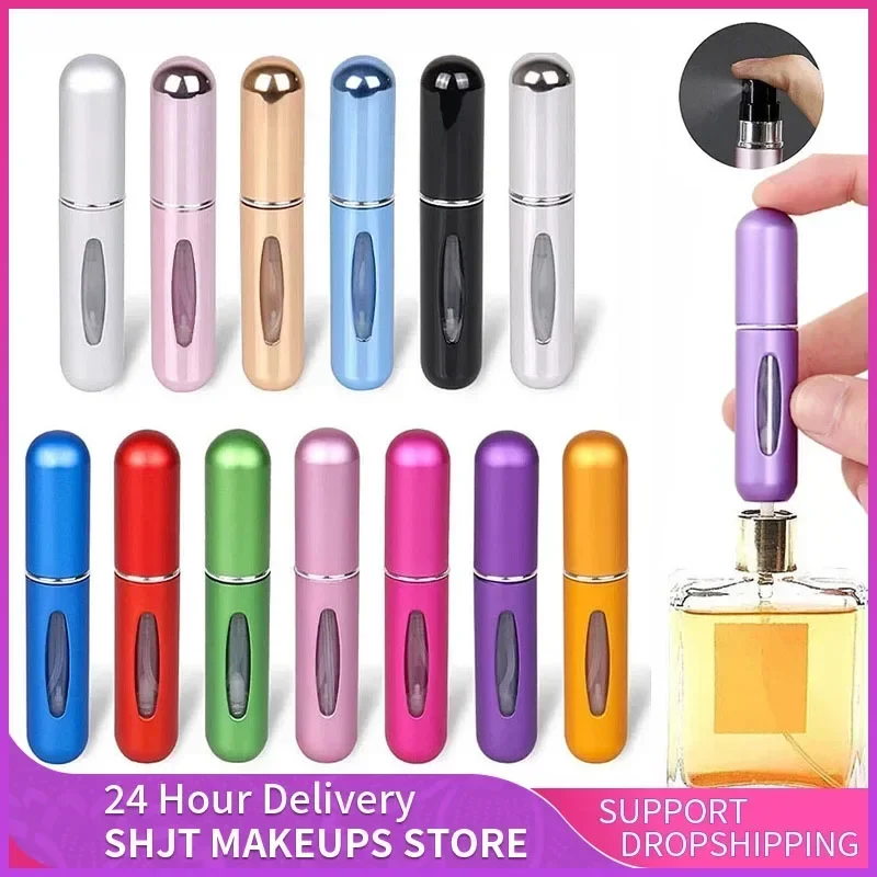 5ml/8ml Perfume Refill Bottle Rechargeable Perfume Dispenser Mini Refillable Spray Jar  Empty Cosmetic Atomizer  Travel