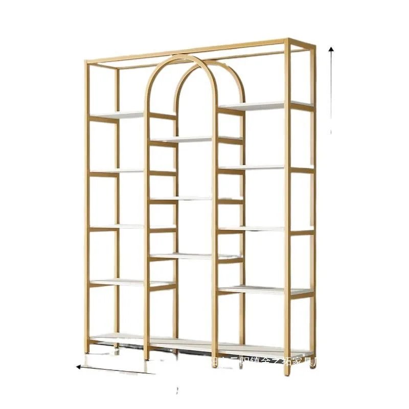 

Light luxury multi-functional display rack nail art cosmetics storage display case suitable for beauty salon shoe bag display