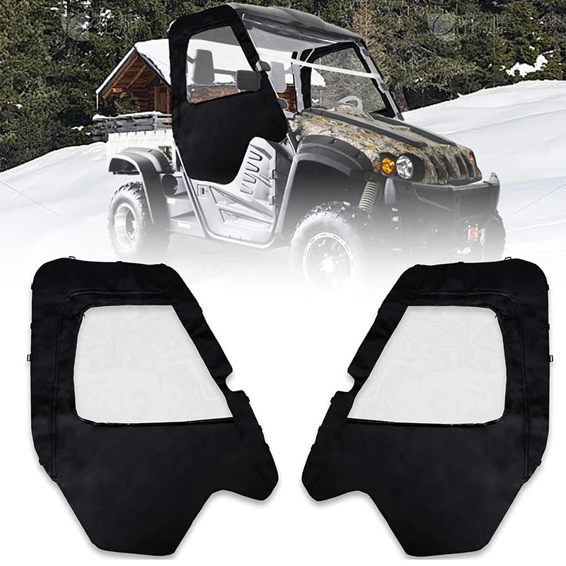 

Hisun Soft Doors For Hisun UTV 500 700 Axis 500 700 Co-leman 500 700 Massimo MSU500 Keep Clean Cab Enclosure with Zipper Window