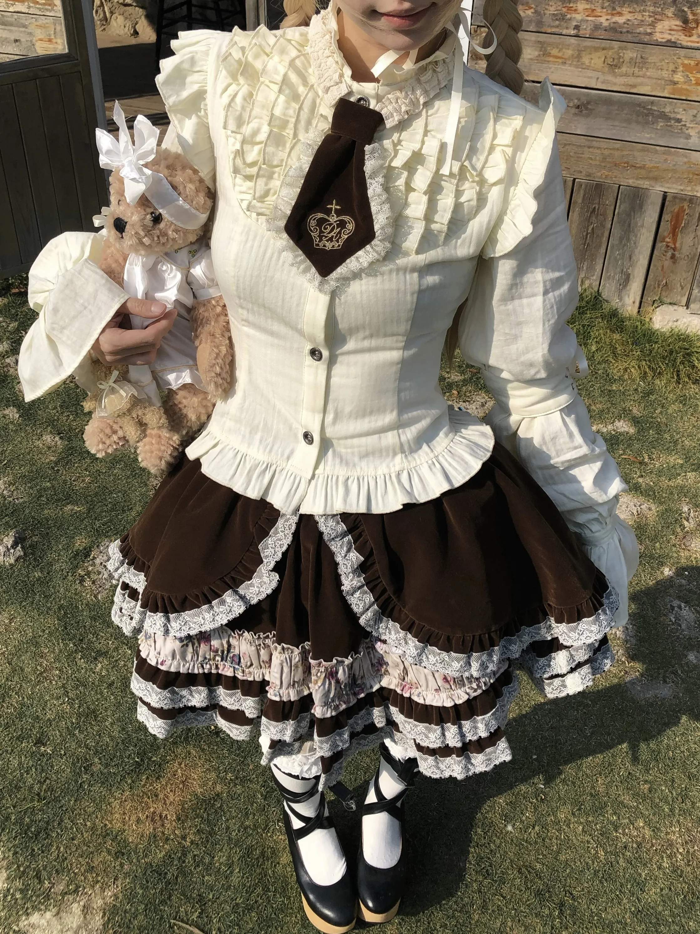 

Original ort Waist-Cinching irt Princ Sle Pure Cotton Long Sve Bubble Sve Women's Comfortable Breathable Top