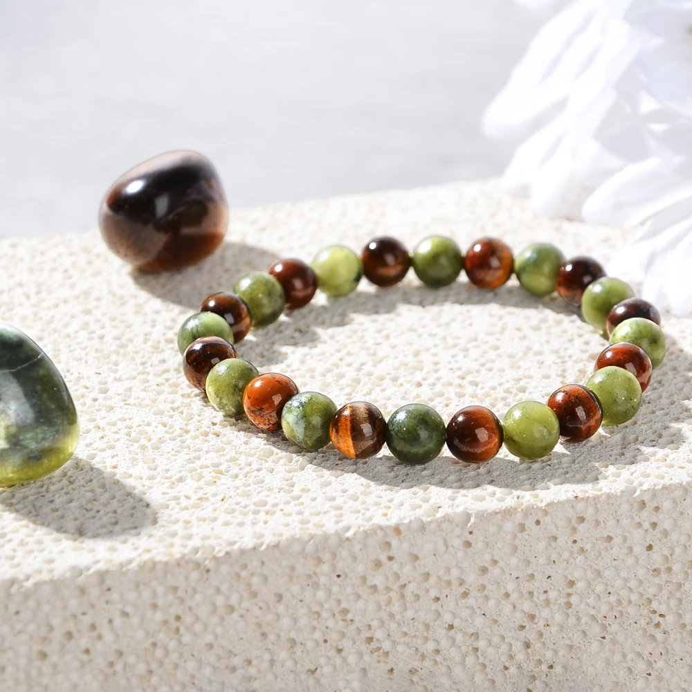 3pc Wealth Attraction Tiger Eye Stone Bracelet Set, Gift