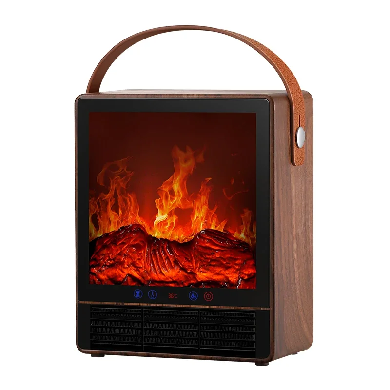 Calentador eléctrico de llama simulada 3D para el hogar, chimenea de fuego, baño, grafeno, escritorio, 220V