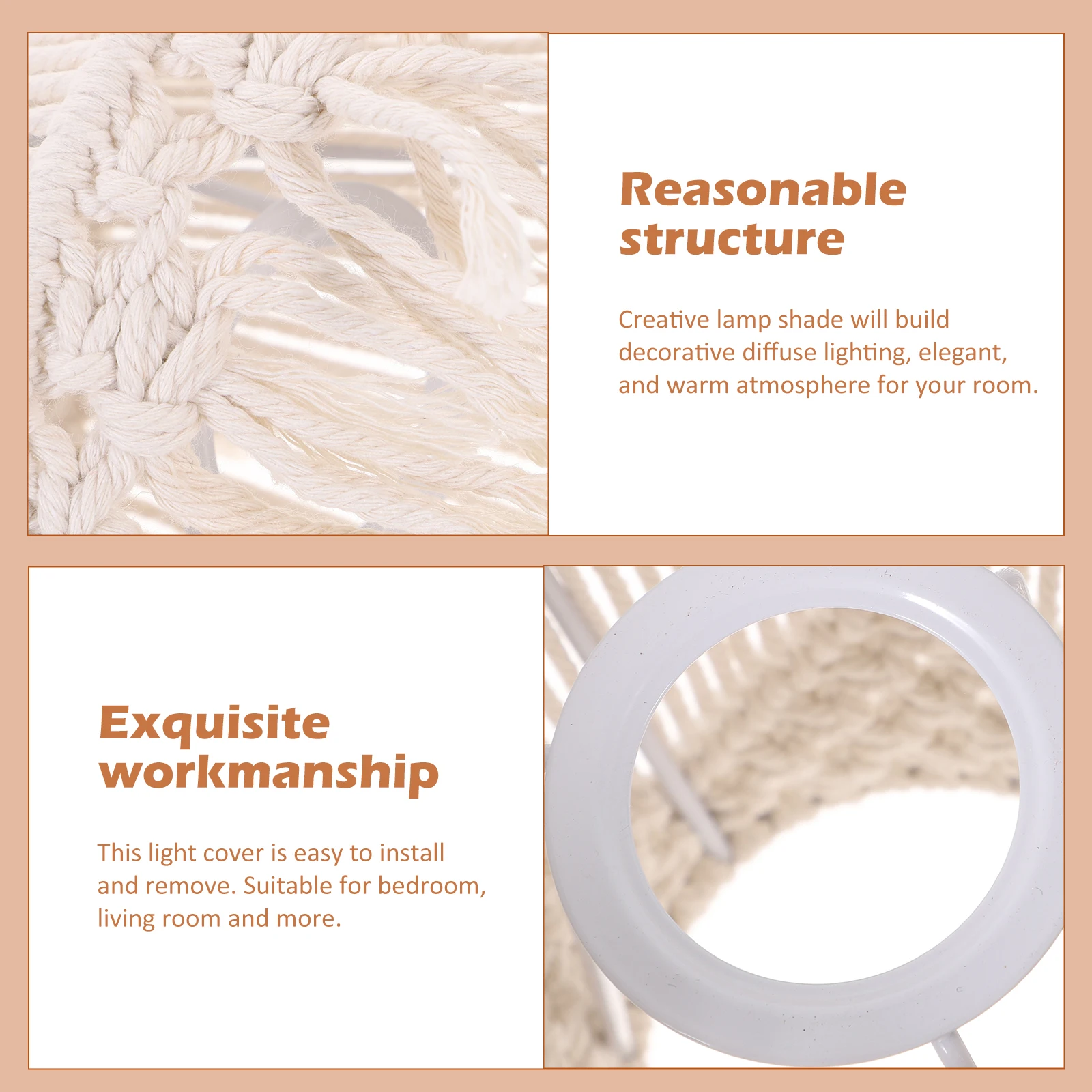 

Bohemian Lampshade Lampshades For Small Lamp woven Tassel Cover for Table Desk Lamps Home Decor Woven Replacement Light Shades