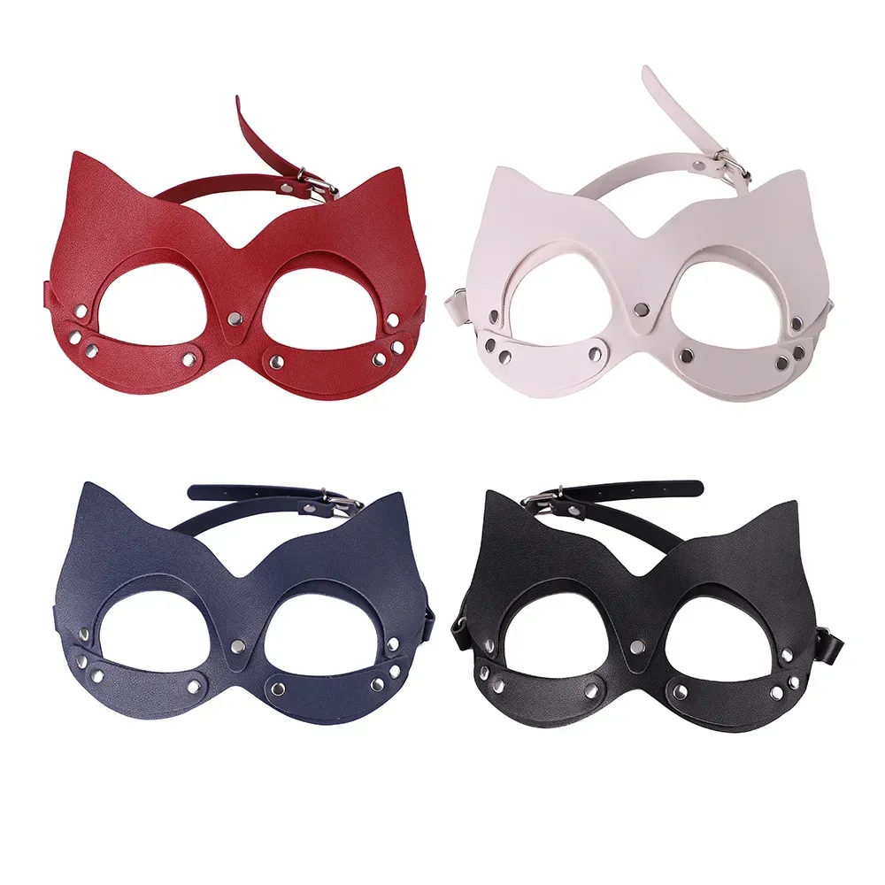 Black Blindfold for Sensual Adventures Luxurious Leather Owl Eye Mask Perfect for Nighttime Play SM Couples and Flirtation