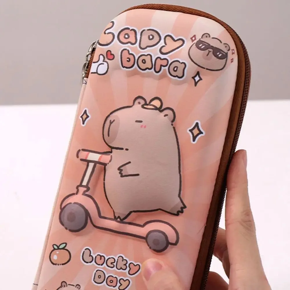 Large Capacity 3D Capybara Pencil Case Multifunctional Stereoscopic 3D Cartoon Pen Box Panda Stationery Multi-layer Pencil Case