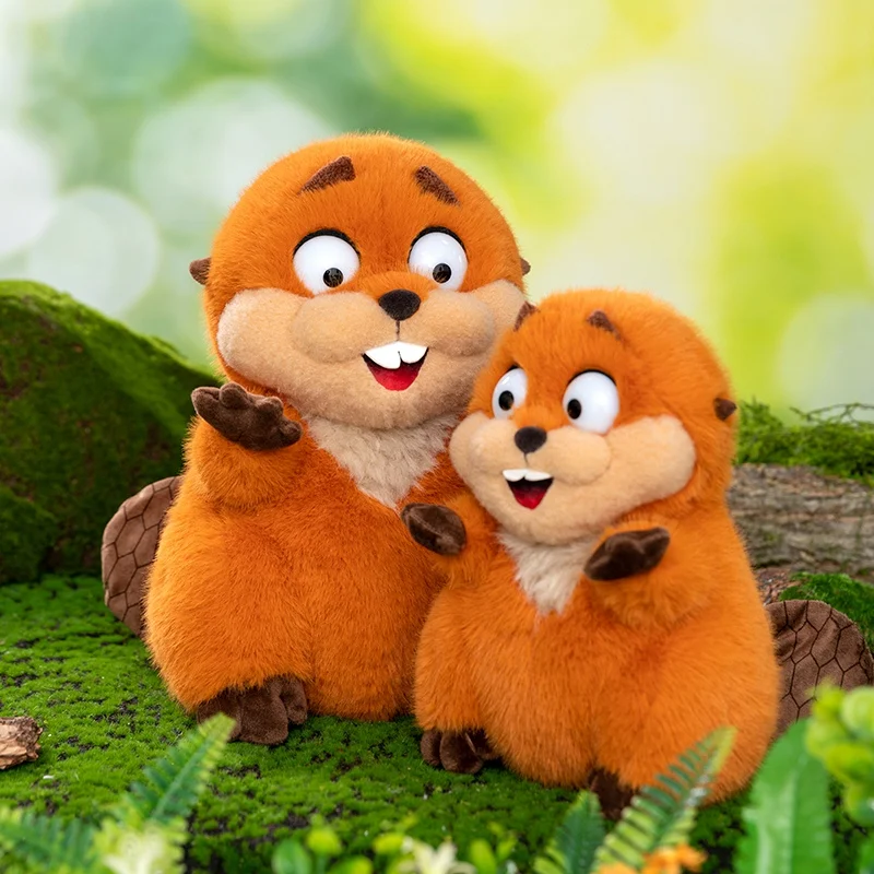 

Мультяшная аниме-кукла-животное: Кавайный плюшевый бобер с поднимающимися бровями, забавная подушка-игрушка, супермягкий подарок для детей