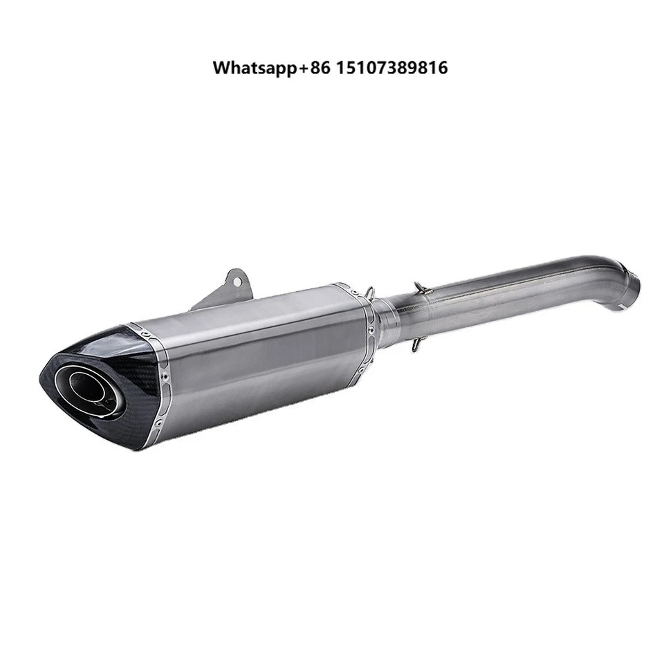 

RSV4 Custom Size Titanium Alloy Carbon Fiber Escape Muffler New Motorcycle Exhaust System Mid Link Pipe Modification NlkHanm 1