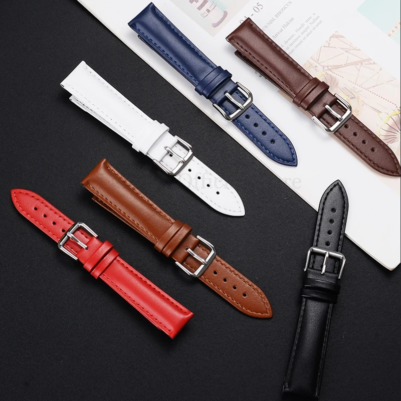 12/13/14/15/16/17/18/19/20/21/22/23/24mm Geunine Leather Watchband Strap for Huawei Watch Gt3/Gt2 42mm 46mm SmartWatch Bracelet