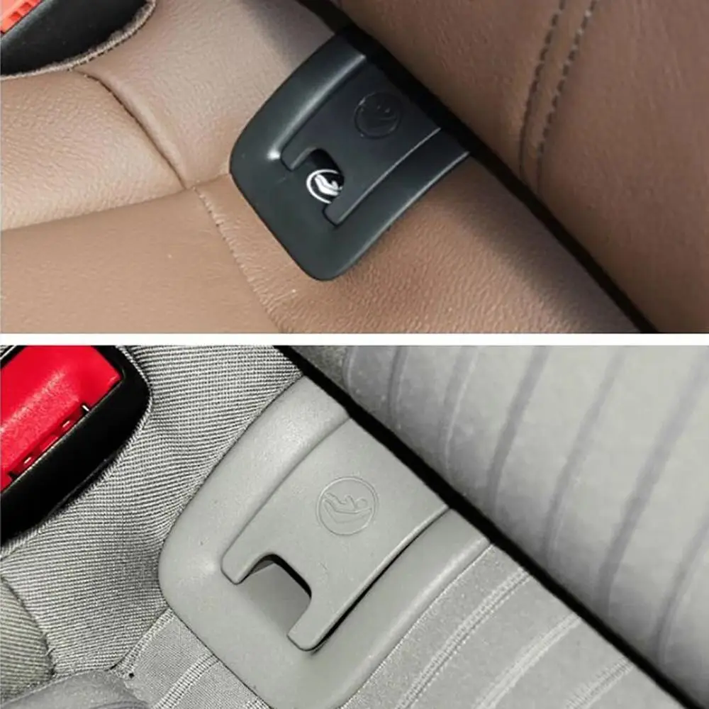 New Black grey For Audi A4 A6 Car Rear Seat Hooks Unisex Restraint Device Rear Seat Slot Cover ISOFIX Cover