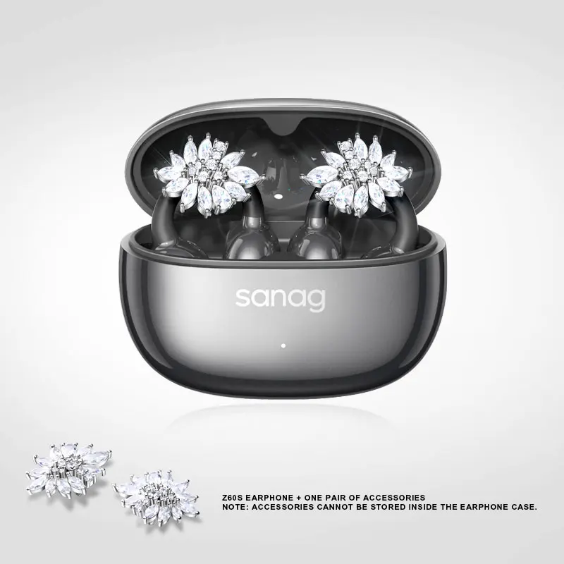 Sanag Z60S Oorclip op OWS-oortelefoon HiFi-geluid Open oordopjes Audífonos Bluetooth draadloze hoofdtelefoon Flash-verkoop Headsed