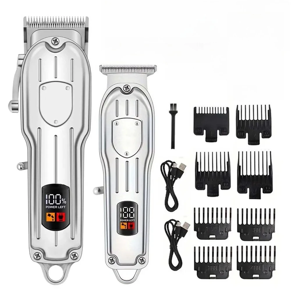 Elektrische Haarschneidemaschine und Rasierer für Männer, USB-Aufladbar, Barttrimmer, Professionelles Friseur-Set