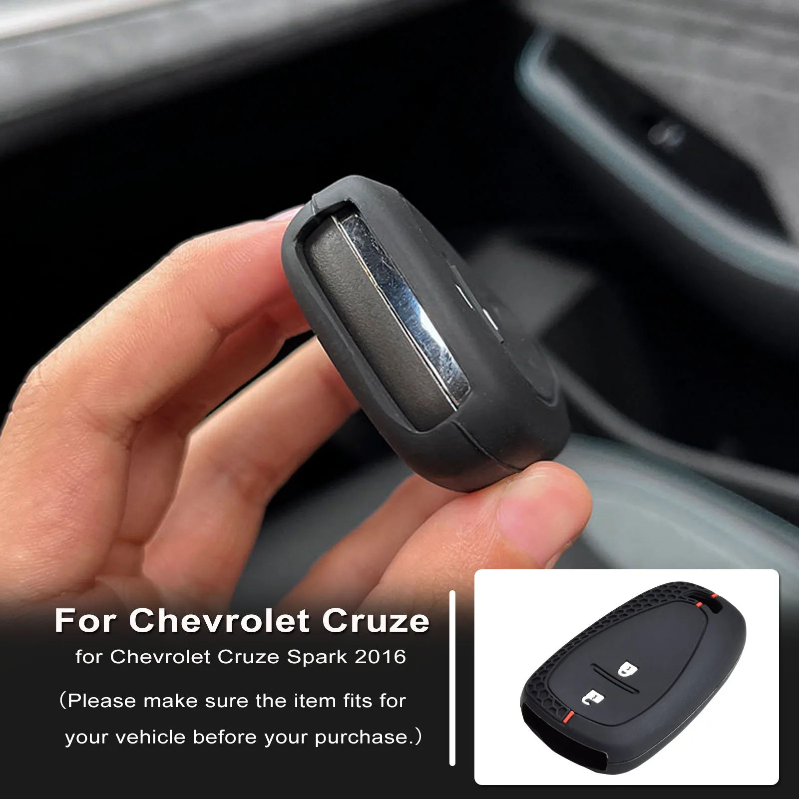 For Chevrolet Cruze Spark 2016 2 Buttons Excellent Smart Remote FOB Key Shell Holder Silicone Remote Car Key Cover Case Holder