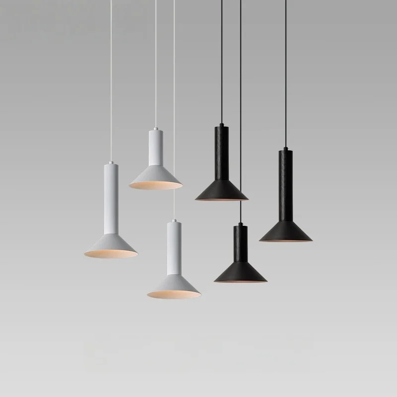 Nordic small pendant light, single headed restaurant lighting, simple and modern creative bar counter loft, industrial style bed