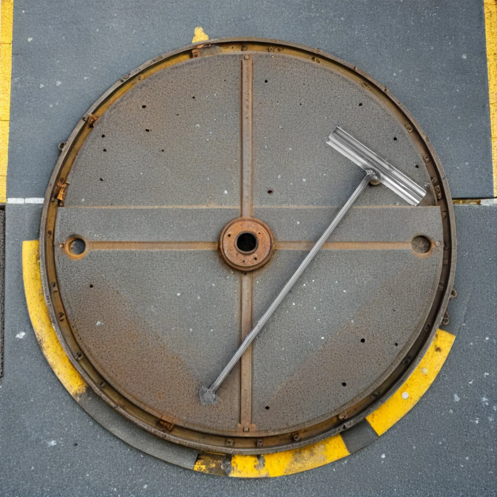 Stainless Steel Manhole Cover Hook T Shape Heavy Duty Sewer Lid Lifter Non Slip Grip for Septic Tank Covers Storm Drains Grates - view 5