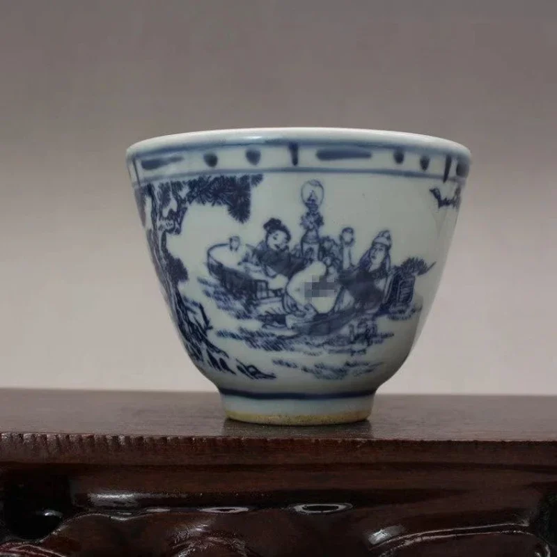 Qing Dynasty Woman And Man Antique Porcelain Cups Beautiful Tea Set Teaware Tea Bowl for Tea Ceremony Teacup Lily Deng's Store