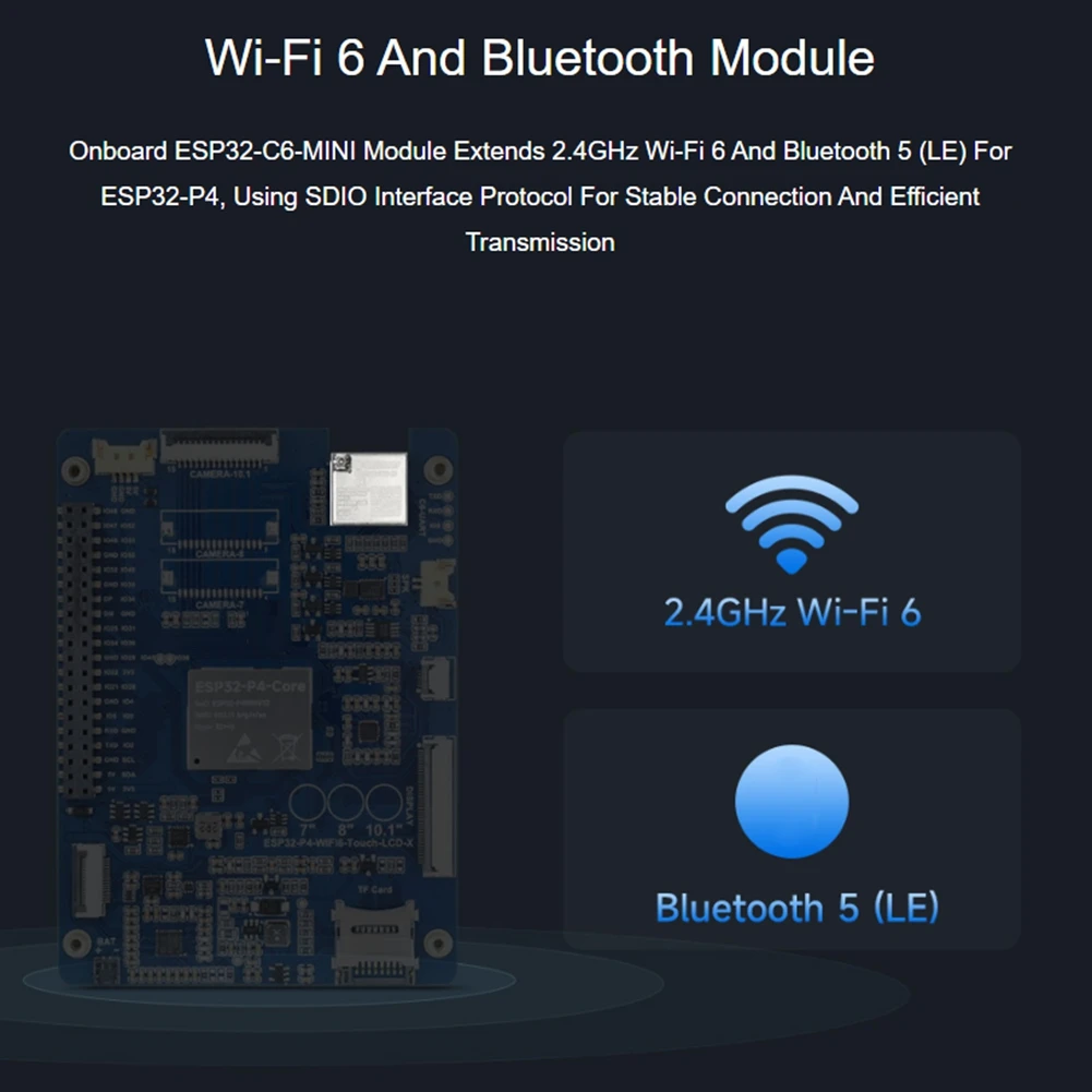 

OKgood 7inch ESP32-P4-WIFI6 HMI All-in-One Touch Display Development Board, 720 X 1280 , with Dual Microphones and Speaker