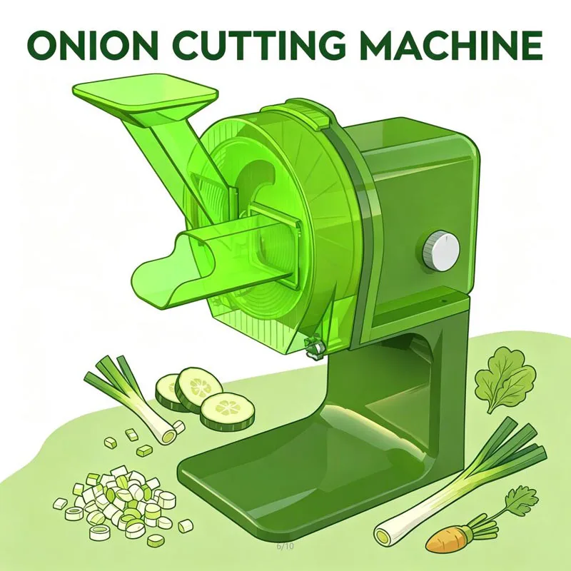 Green Onion Cutter Desktop Vegetable Diagonal Slicing Machine Multifunctional Carrot Cucumber Garlic Sprout Chive Cutting Device