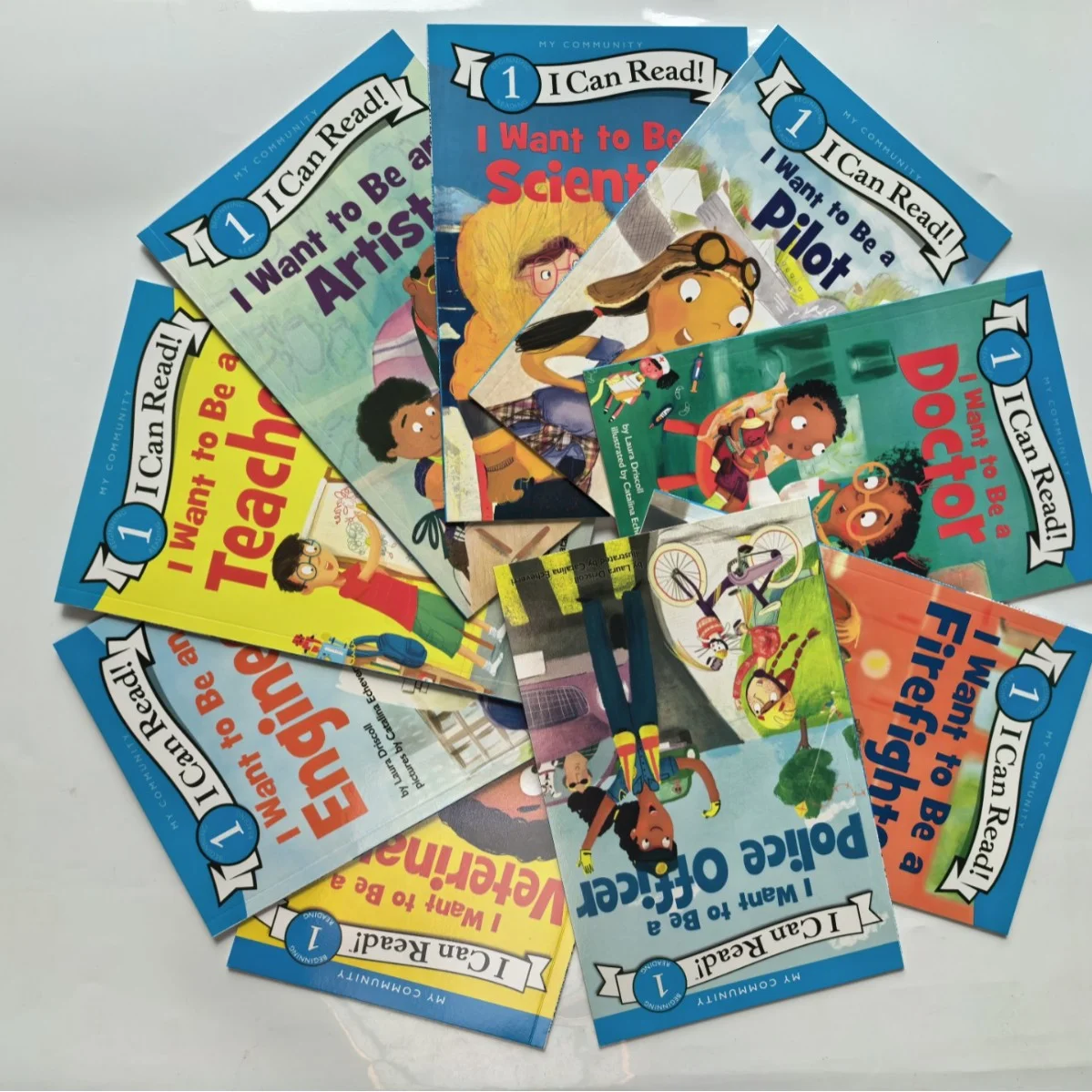 

9 книг/набор. Я могу читать, я хочу быть... серия Dream Career, английские просветительские книжки с картинками.