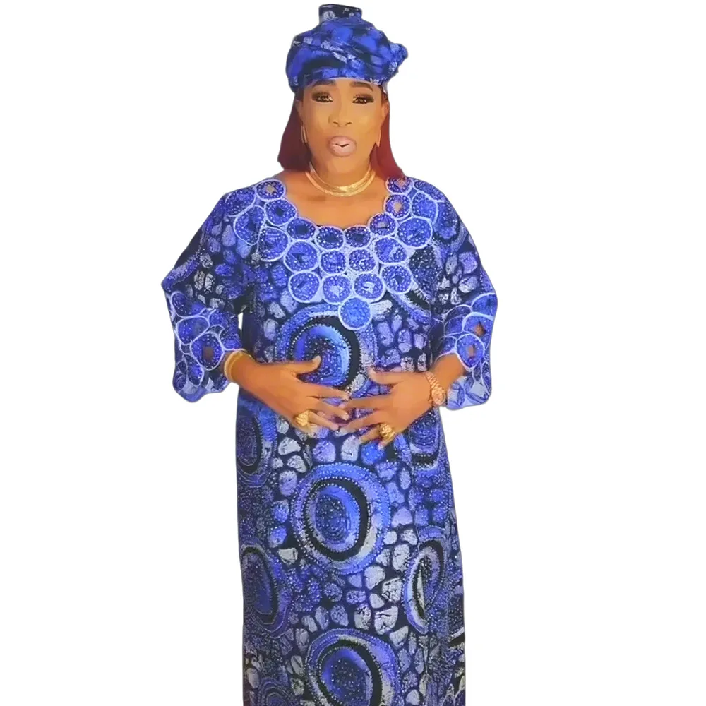 

2024 African Dresses for Women Traditional Africa Clothing Dashiki Ankara Outfits Gown Abayas Robe Muslim Kaftan Maxi Long Dress