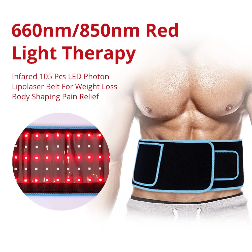 

New Arrival Red Light Therapy Lipoaser Belt Body Fat Slimming Loss Belt 105 LED