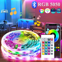 LED Strip Light Color USB RGB Tpae Bluetooth LED Strip Bedroom Decoration 5050 5m 10m 15m 20m 30m TV LED Backlight For Christmas