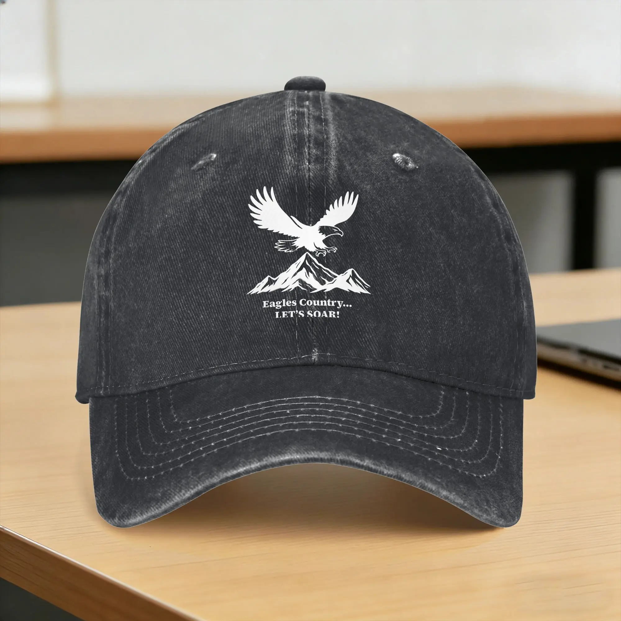 Eagle Country... Let's Soar! Sun Baseball Cap  Casual Unisex-Teens Washed Trucker Hat Sun-Proof Print Caps Birthday Gift