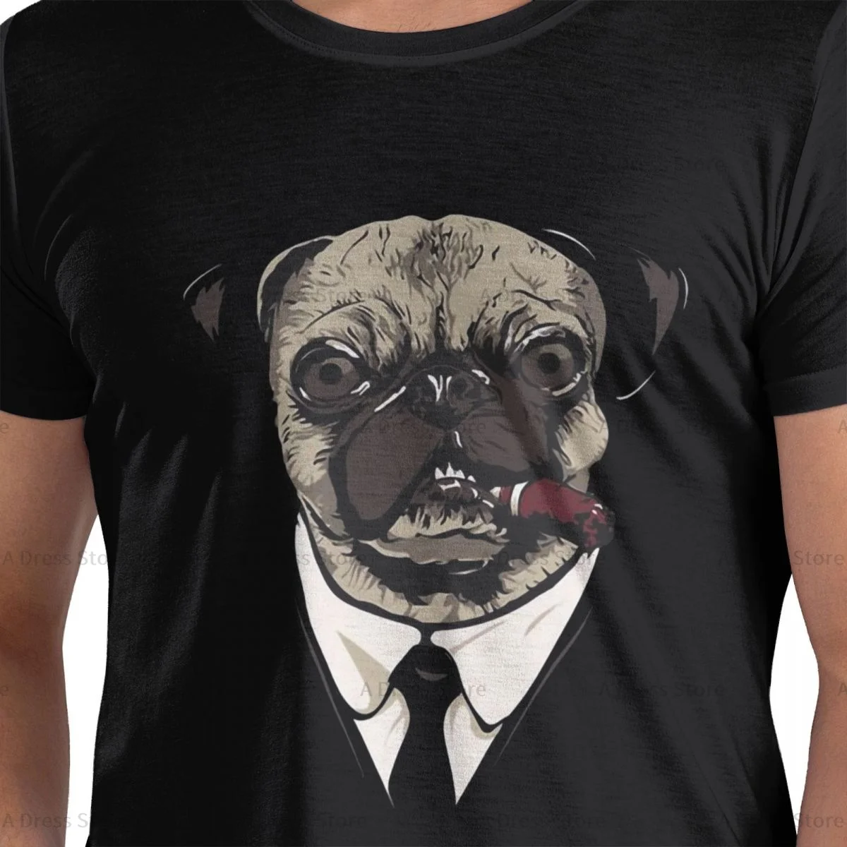 Cute Dog Pets FRENCH BULLDOG Men's round neck Oversized T-shirt,Men's summer Vintage Casual Cotton Tee Shirt Gift