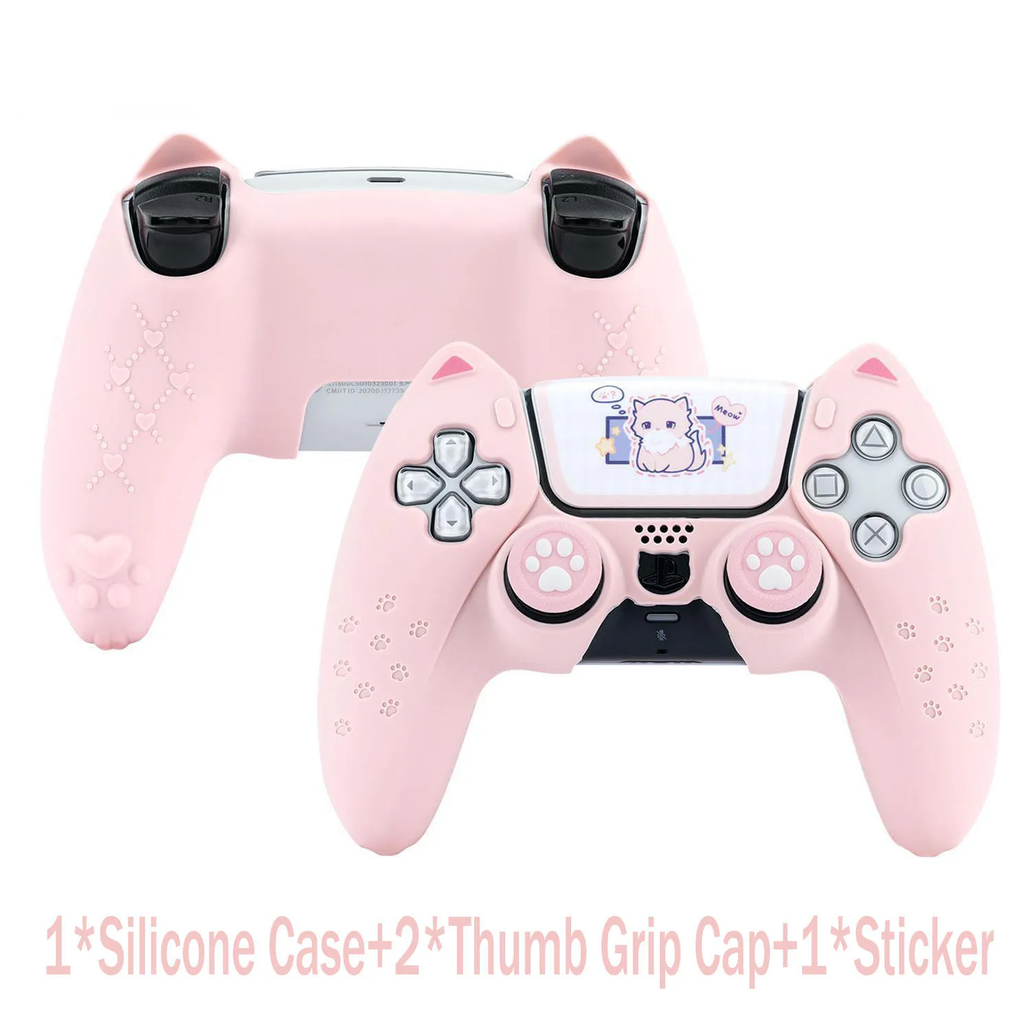 Силиконовый чехол Pink Love для контроллера Sony Dualsense 5 — фото товара