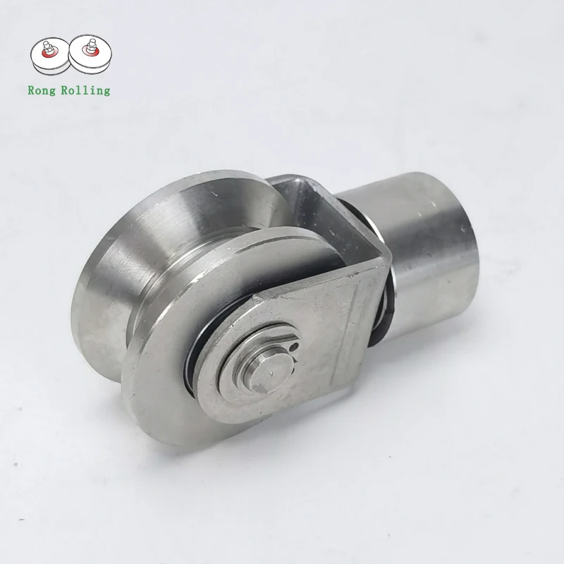 2inch 304 stainless steel V-groove universal wheel, universal pulley, slidjng gate accessoreis ground rail wheel/rollers/pulleys