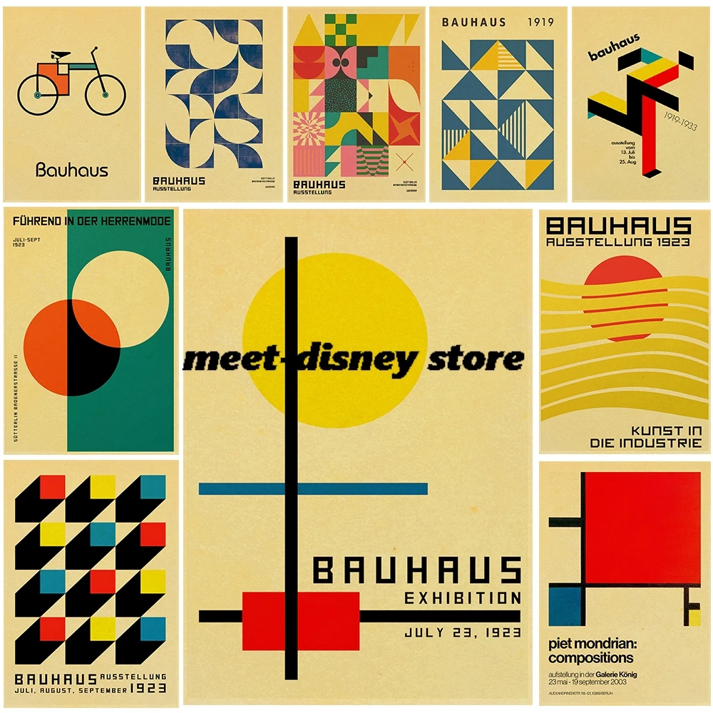 Bauhaus Posters Kraft Paper Print Nostalgia Home Streetwear Decoration Landscape Art Picture Skateboard Gifts Wall Decor Poster