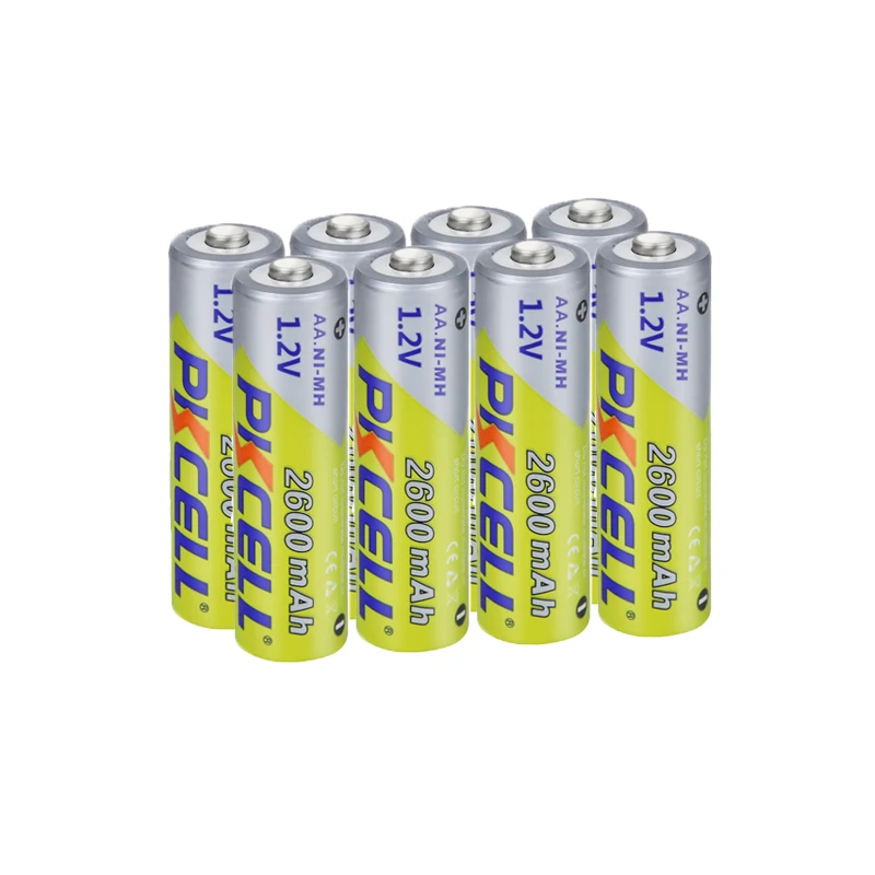 PKCELL  2600mAh 1.2V AA Rechargeable Batteries Ni-MH AA Rechargeble Battery with AA Battery Box for camera Anti-dropping toy car