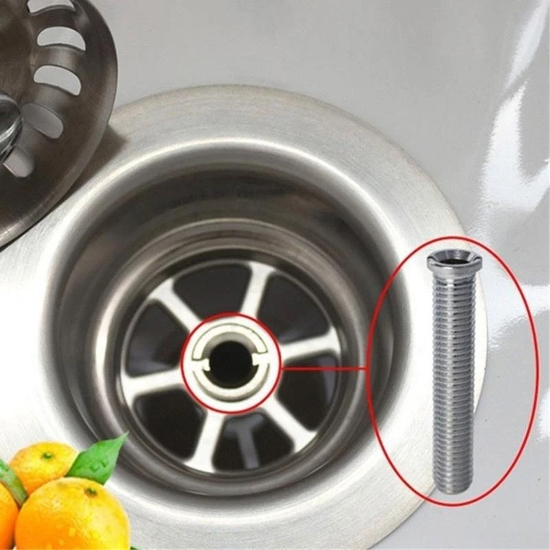 Brass Sink Filter Waste Plug Extended Bolts Screws Connector Easy Replace .Y5GA