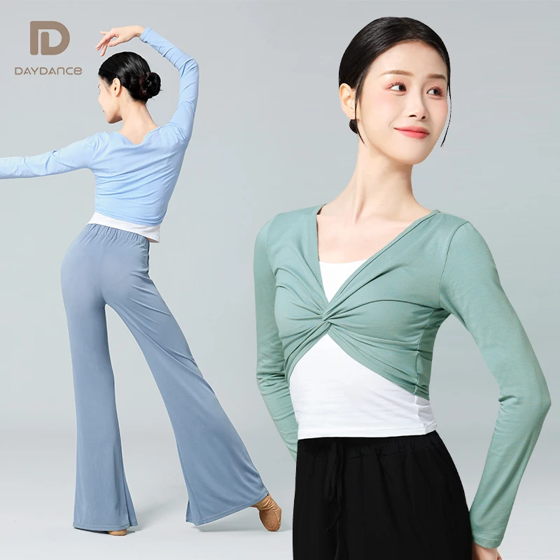 

Ballet Top Woman Ballet Jacket Dance Top Wrap Top Coat Cotton Long Sleeve Dance Shirt For Woman