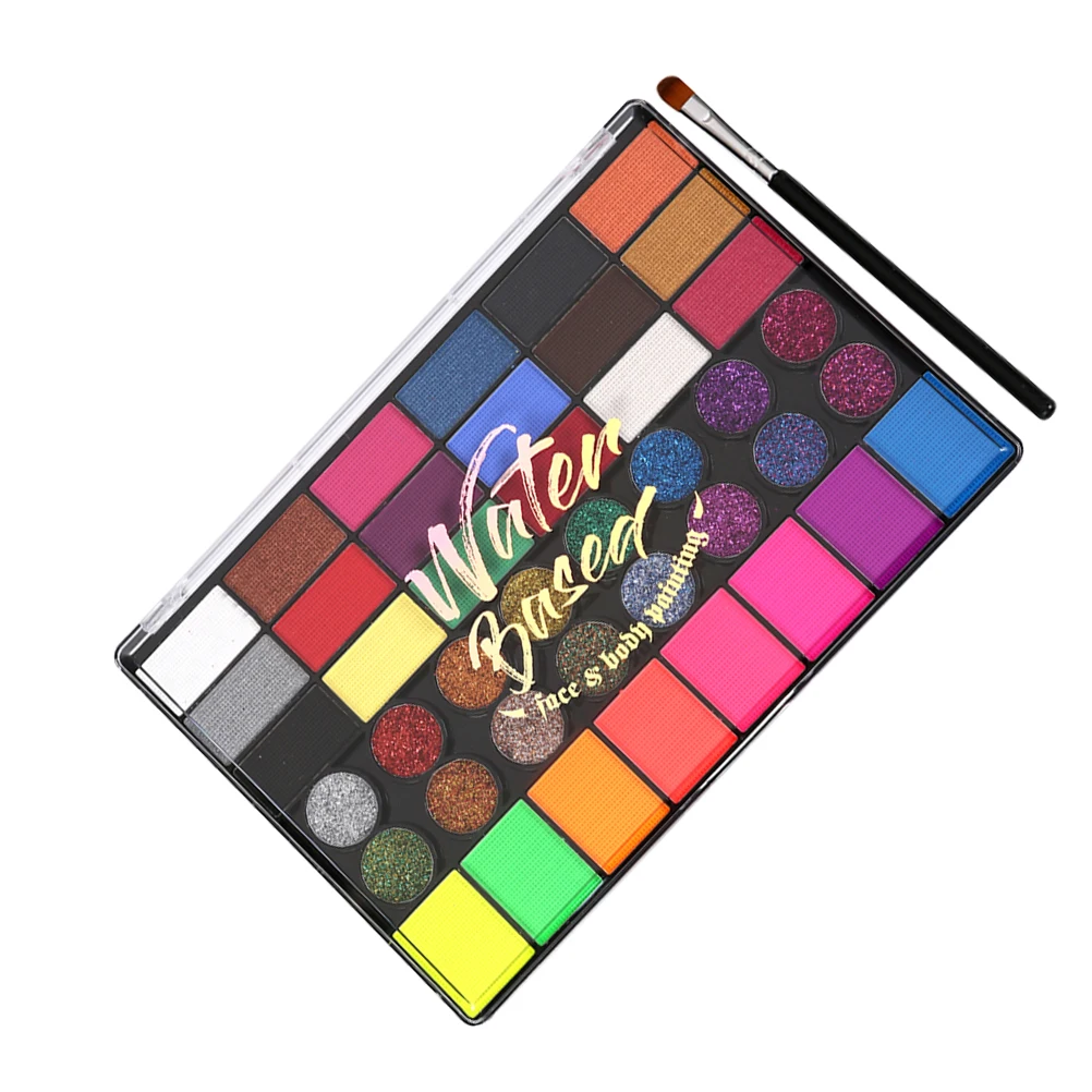 

1 set 42 Color Face Painting Set Water Soluble Kids Makeup Palette 42 Colors Festival Supplies Body Paint