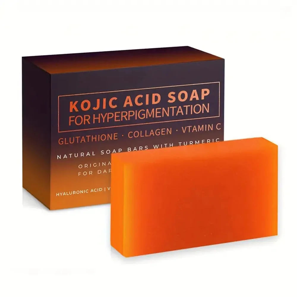 100g Turmeric Kojic Acid Bath Soap Glutathione Collagen Hyaluronic Acid Handmade Cleansing Soap for Hand Face and Body image 6