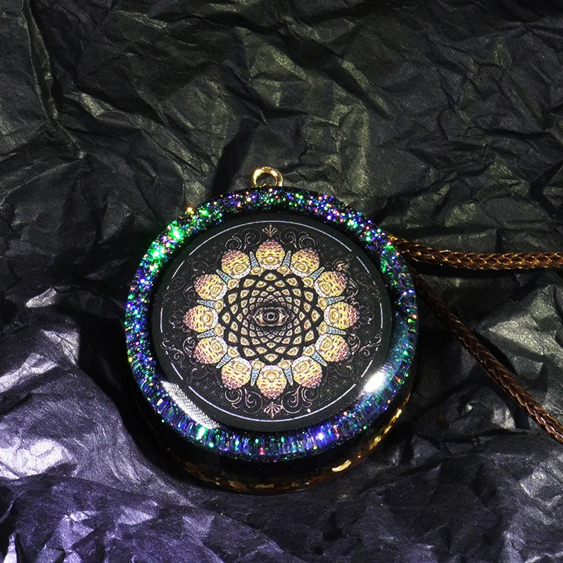 Psychic Energy Protection Orgone Pendant - 5G EMF Protection - Spiritual eye orgonite Generator Necklace